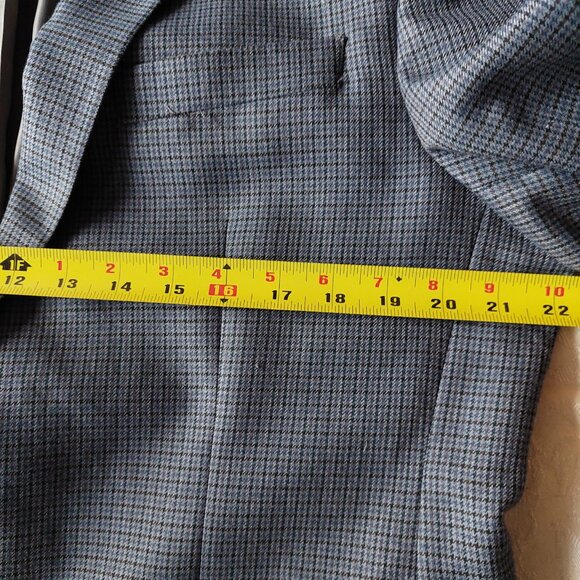 CHAPS  42R Blue Plaid Men's Blazer - Picture 8 of 11